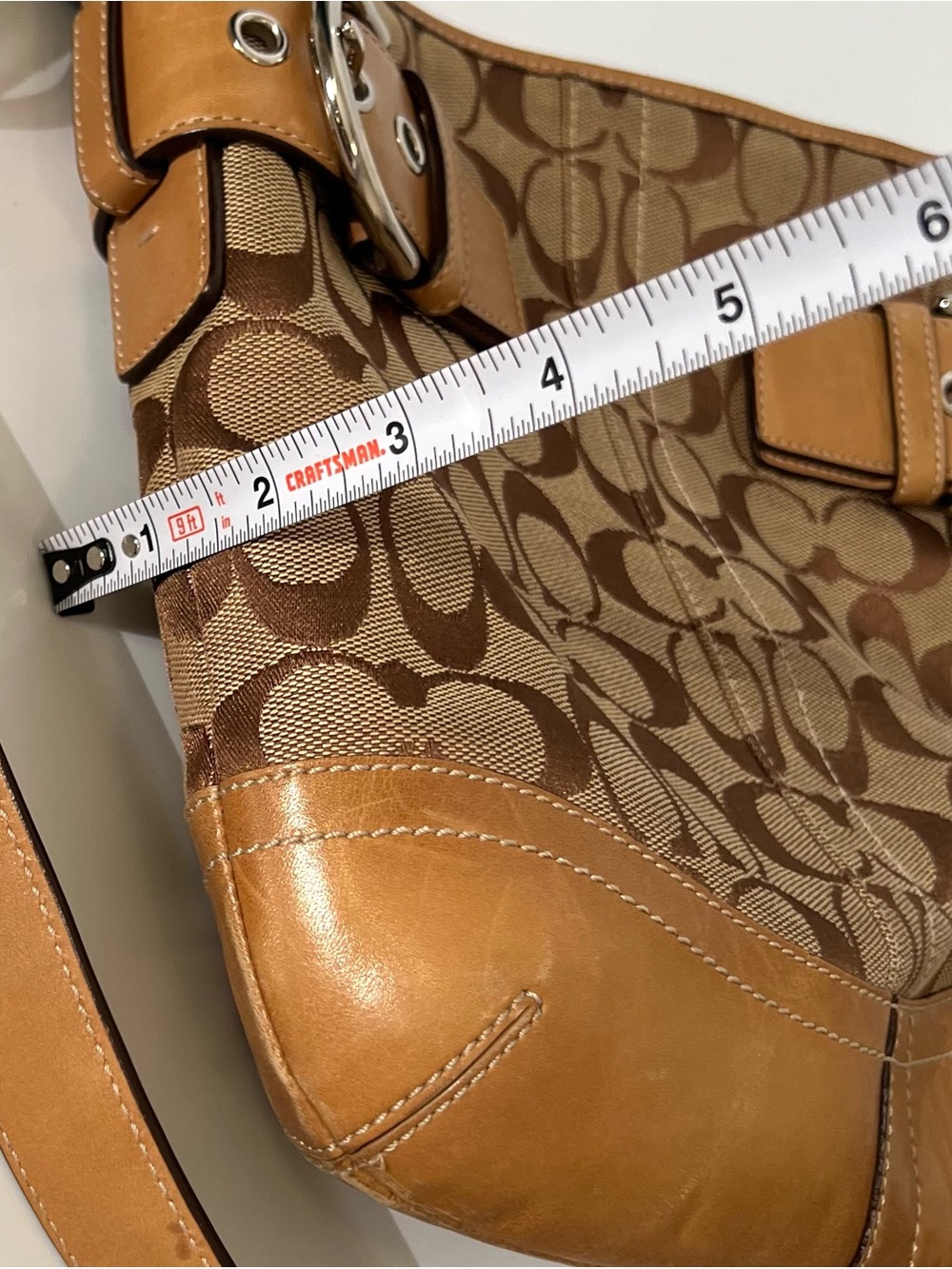 Vintage Coach Signature Jacquard Soho Duffle Bag No H05K- 3574 - Picture 13 of 14